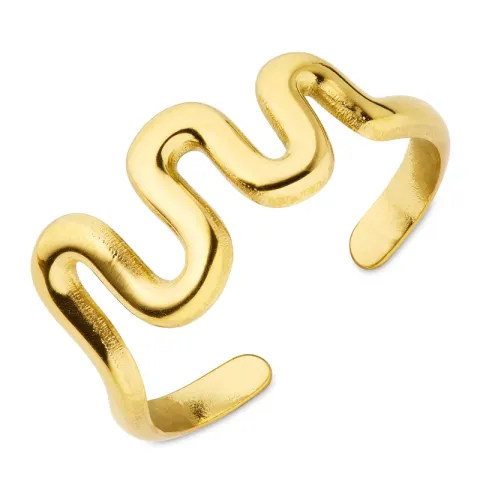 vanntett justerbar ring i forgylt stål - OCEANA