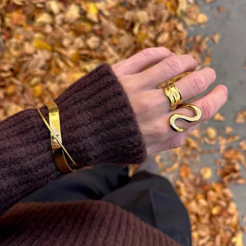 vanntett ring i forgylt stål - OCEANA