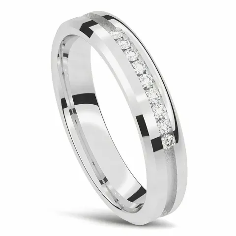 Damering i 14 karat hvitt gull 0,001 ct
