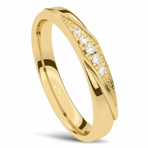 diamant giftering i 14 karat gull 0,001 ct
