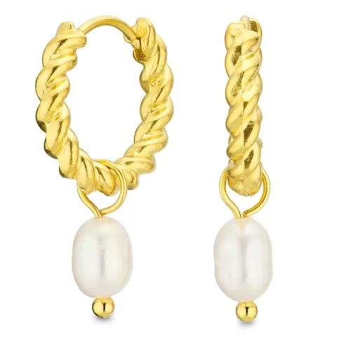 vanntette perle creol i forgylt stål - OCEANA