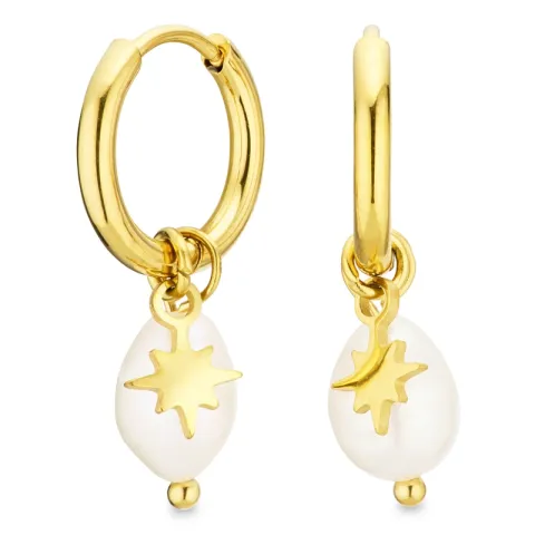 vanntette perle creol i forgylt stål - OCEANA