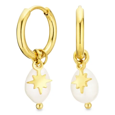 vanntette perle creol i forgylt stål - OCEANA