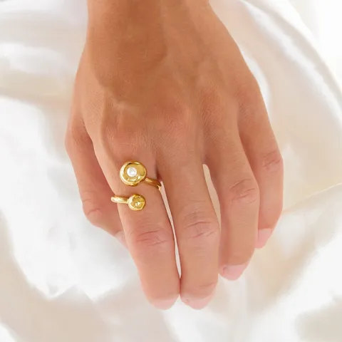 vanntett ring i forgylt stål - OCEANA