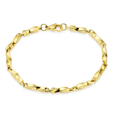 vanntett armbånd i forgylt stål 19 cm x 3 mm  - OCEANA