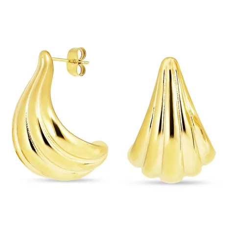 vanntette øredobber i forgylt stål - OCEANA