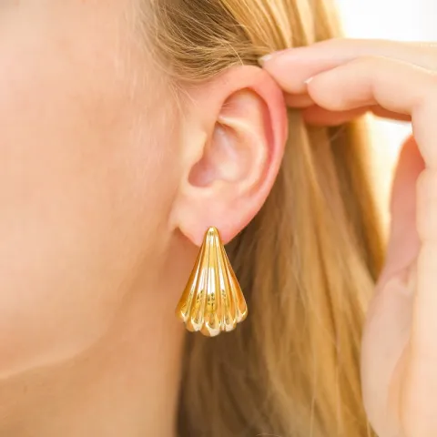 vanntette øredobber i forgylt stål - OCEANA