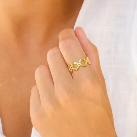 vanntett ring i forgylt stål - OCEANA