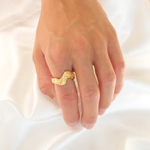 vanntett ring i forgylt stål - OCEANA