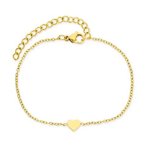 vanntett hjerte armbånd i forgylt stål - OCEANA