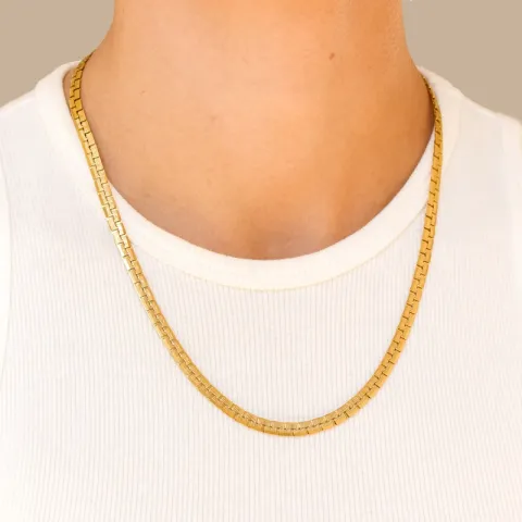 vanntett halskjede i forgylt stål - OCEANA