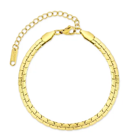 vanntett armbånd i forgylt stål - OCEANA