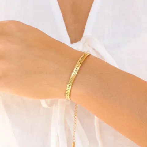 vanntett armbånd i forgylt stål - OCEANA