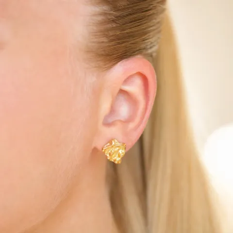 vanntette øredobber i forgylt stål - OCEANA