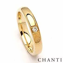Giftering i 14 karat gull 0,05 ct