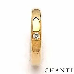 Giftering i 14 karat gull 0,05 ct