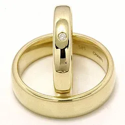 Gifteringer i 9 karat gull 0,02 ct