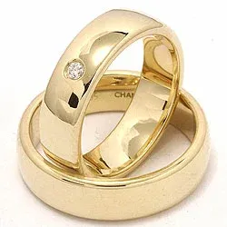Gifteringer i 9 karat gull 0,05 ct