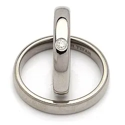 Gifteringer i titanium 0,05 ct