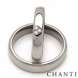 Gifteringer i titanium 0,03 ct