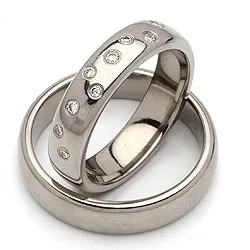 Gifteringer i titanium 0,126 ct