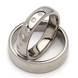 Gifteringer i titanium 0,126 ct