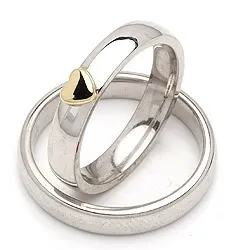 Gifteringer i sølv og 14 karat gull