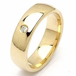 Giftering i 9 karat gull 0,05 ct