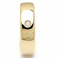 Giftering i 9 karat gull 0,05 ct