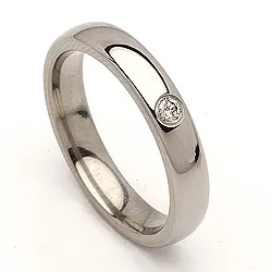 Giftering i titanium 0,05 ct