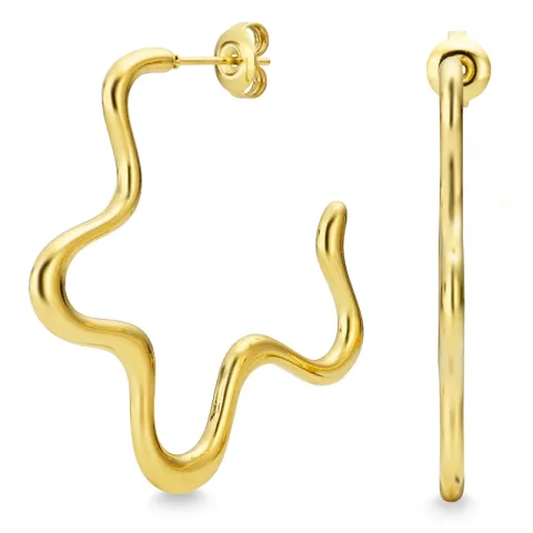 vanntette øredobber i forgylt stål - OCEANA