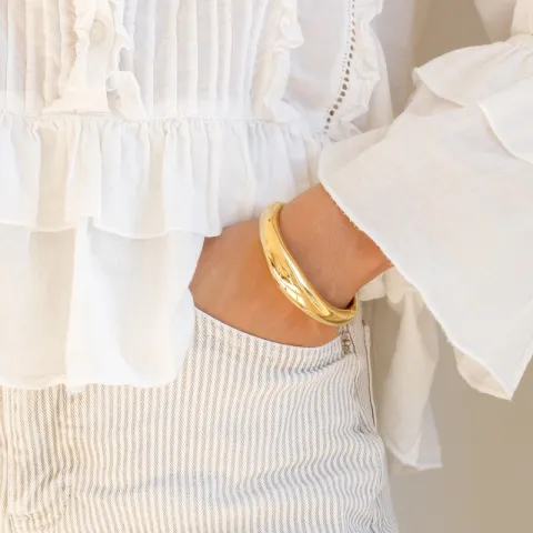 vanntett armbånd i forgylt stål - OCEANA