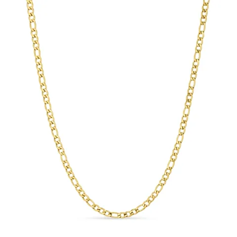 vanntett figarohalskjede i forgylt stål 45 cm x 3 mm  - OCEANA