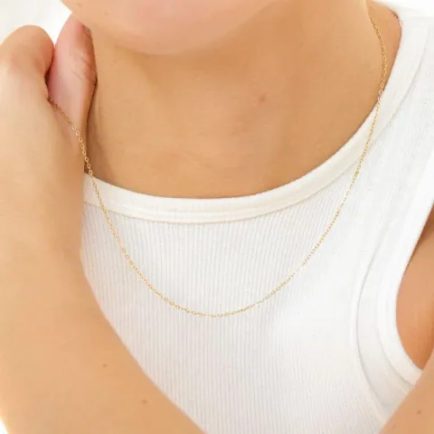 vanntett halskjede i forgylt stål 45 cm x 1,4 mm  - OCEANA