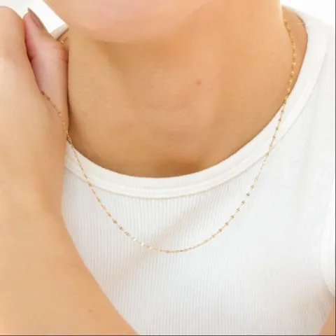 vanntett halskjede i forgylt stål 45 cm x 1,4 mm  - OCEANA