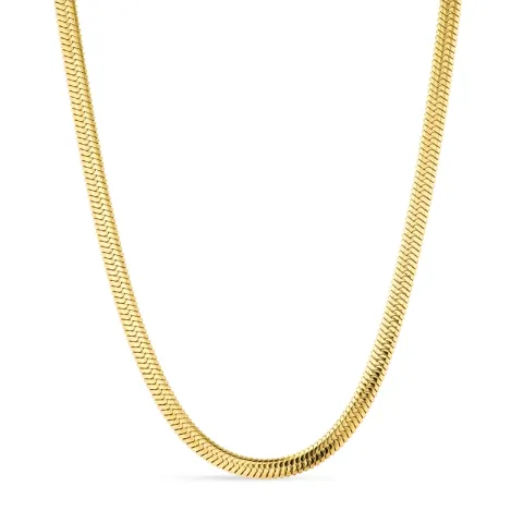 vanntett slangehalskjede i forgylt stål 40+5 cm x 5 mm  - OCEANA