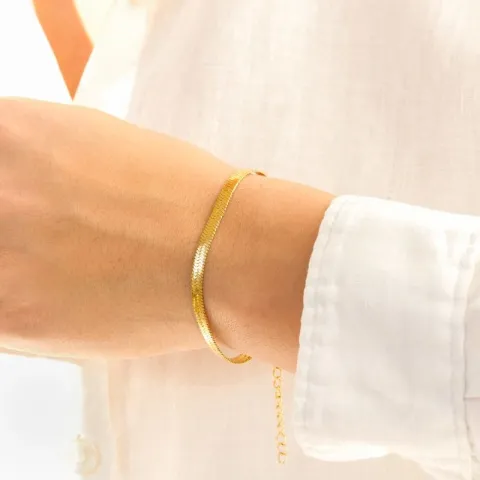 vanntett slangearmbånd i forgylt stål  x 3,7 mm  - OCEANA