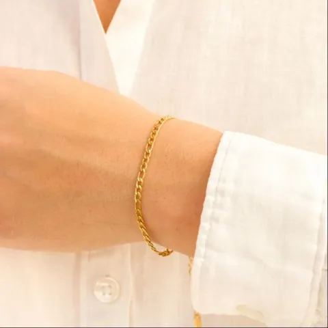 vanntett armbånd i forgylt stål  x 3 mm  - OCEANA