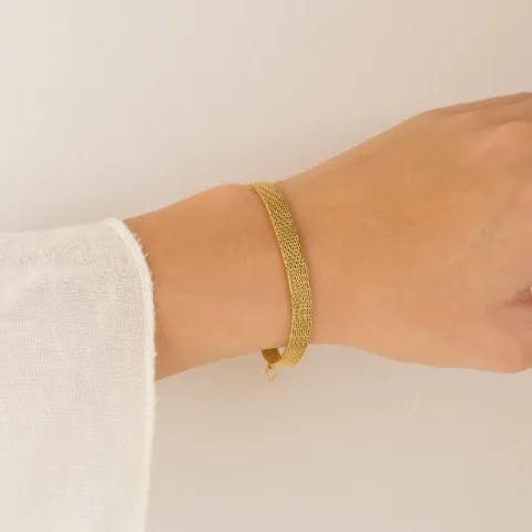 vanntett armbånd i forgylt stål  x 6 mm  - OCEANA