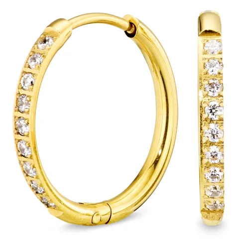 15 mm vanntette zirkon creol i forgylt stål - OCEANA