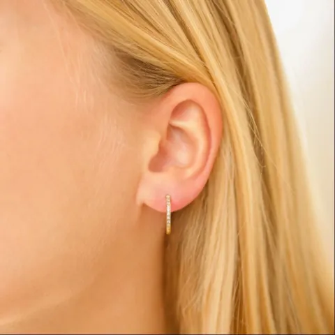 15 mm vanntette zirkon creol i forgylt stål - OCEANA