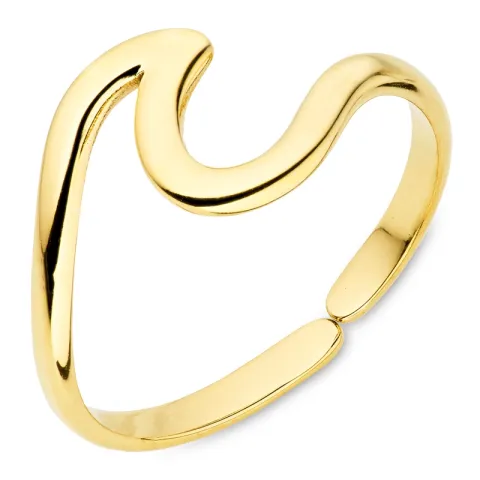 vanntett justerbar ring i forgylt stål - OCEANA