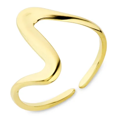 vanntett justerbar ring i forgylt stål - OCEANA