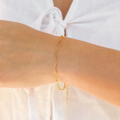 vanntett armbånd i forgylt stål  x 1,0 mm  - OCEANA