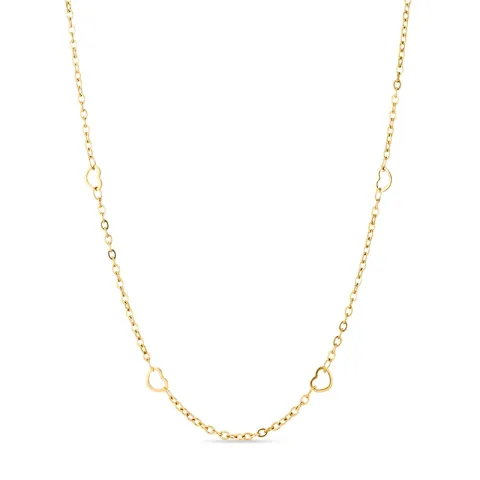 vanntett hjerte halskjede i forgylt stål  x 5,2 mm  - OCEANA