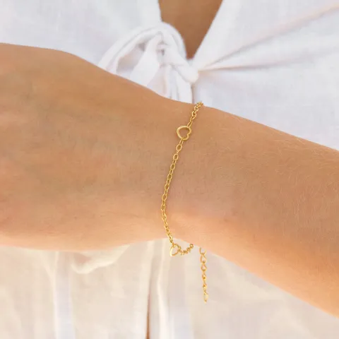vanntett hjerte armbånd i forgylt stål  x 5,0 mm  - OCEANA