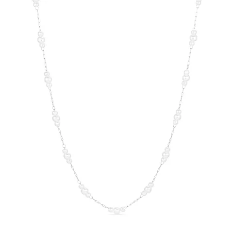 vanntett perle halskjede i stål - OCEANA