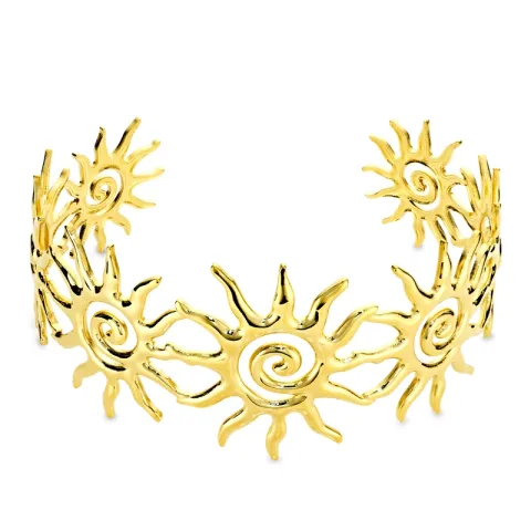 vanntett sol armring i forgylt stål  x 35 mm  - OCEANA