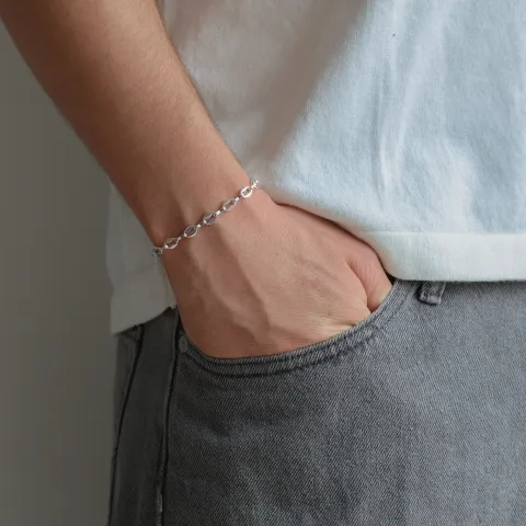 vanntett armbånd i stål  x 5,5 mm 