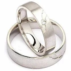 Gifteringer i sølv 0,035 ct